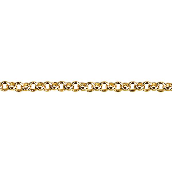 STERLING SILVER TRIPLE HARD GOLD PLATED ROUND BELCHER CHAIN