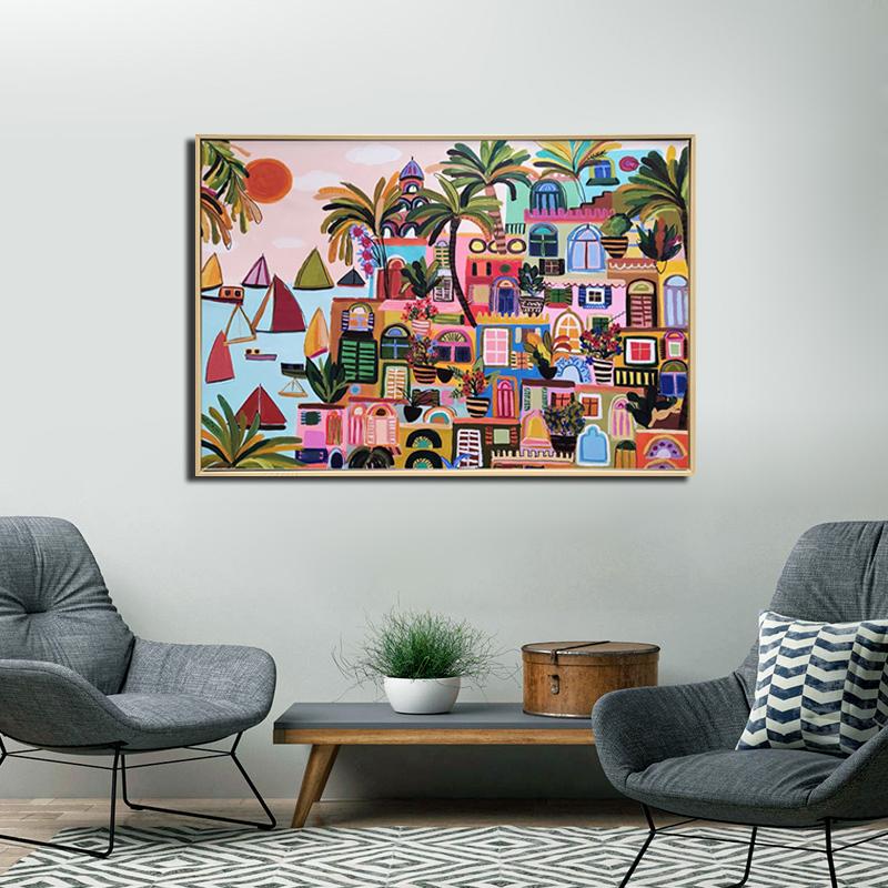 WALL ART - COASTAL TOWN