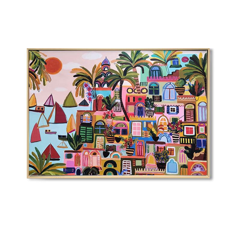 WALL ART - COASTAL TOWN