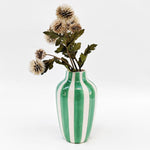 HALCYON STRIPE GREEN VASE