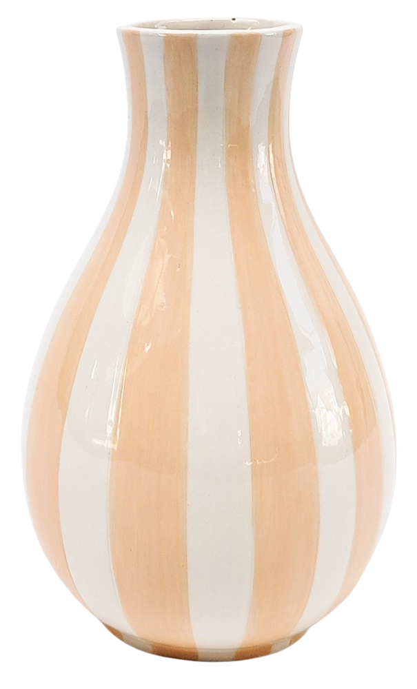 PEACH STRIPED VASE