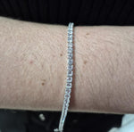STERLING SILVER CUBIC ZIRCONIA TENNIS BRACELET
