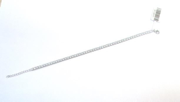 STERLING SILVER CUBIC ZIRCONIA TENNIS BRACELET