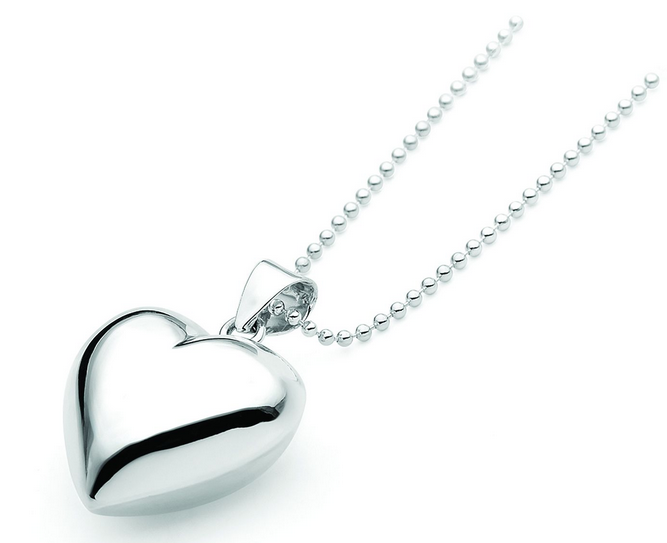 STERLING SILVER HEART HARMONY BALL PENDANT