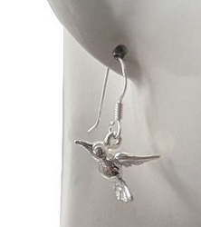 STERLING SILVER HUMMINGBIRD EARRINGS