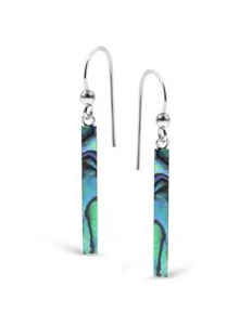 STERLING SILVER PAUA SHELL EARRINGS