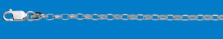 STERLING SILVER  OVAL BELCHER CHAIN - 50CM