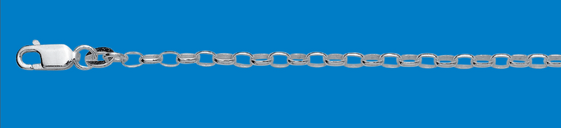 STERLING SILVER OVAL BELCHER CHAIN - 80CM