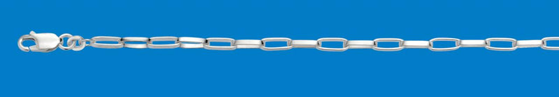 STERLING SILVER PAPER CLIP ANKLET - 25CM