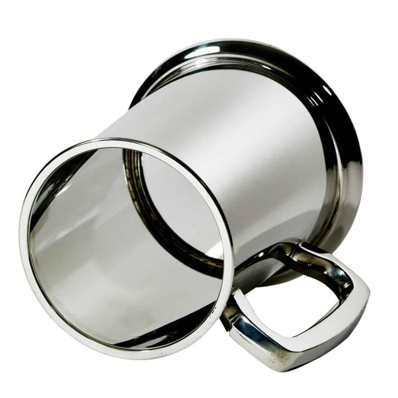 STAINLESS STEEL GLASS BOTTOM TANKARD
