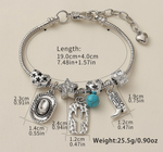 SILVER PLATED HORSE CHARM BRACELET