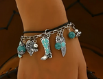 SILVER PLATED CHARM BRACELET