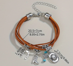 BLACK CORD CHARM BRACELET
