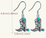 SILVER PLATED BOOT EARRINGS