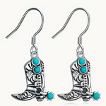SILVER PLATED BOOT EARRINGS