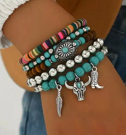 MULTI ELASTIC BRACELET COWGIRL THEME