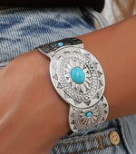 SILVER PLATED TRIBAL CUFF