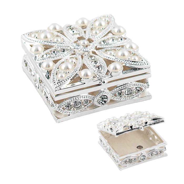 SILVER & PEARL TRINKET BOX