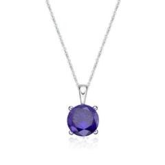 STERLING SILVER FEBRUARY BIRTHSTONE NECKLACE