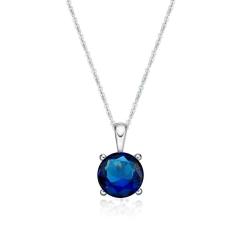 STERLING SILVER SEPTEMBER BIRTHSTONE NECKLACE