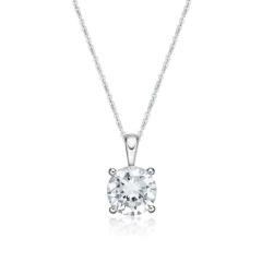 STERLING SILVER APRIL BIRTHSTONE PENDANT