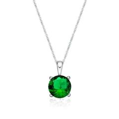 STERLING SILVER  MAY BIRTHSTONE NECKLACE