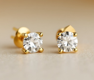 9CT YELLOW GOLD .20CT DIAMOND STUDS