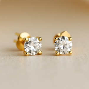 9CT YELLOW GOLD .06CT DIAMOND STUDS