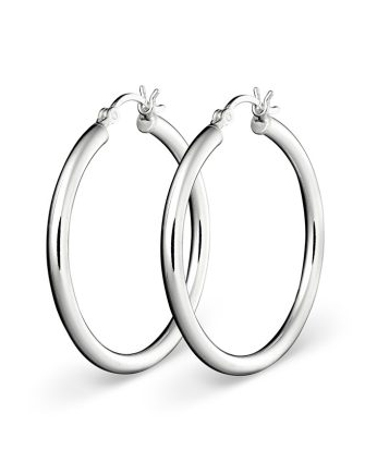 STERLING SILVER 10MM HOOPS