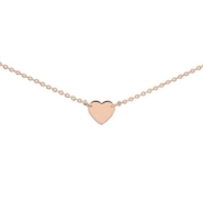 STERLING SILVER ROSE GOLD PLATED MINI HEART CHOKER