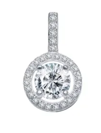 STERLING SILVER HALO PENDANT