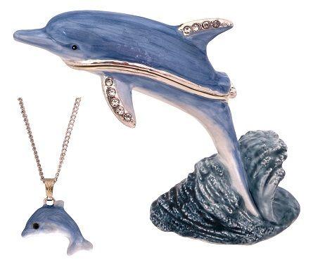 HIDDEN TREASURE DOLPHIN TRINKET BOX