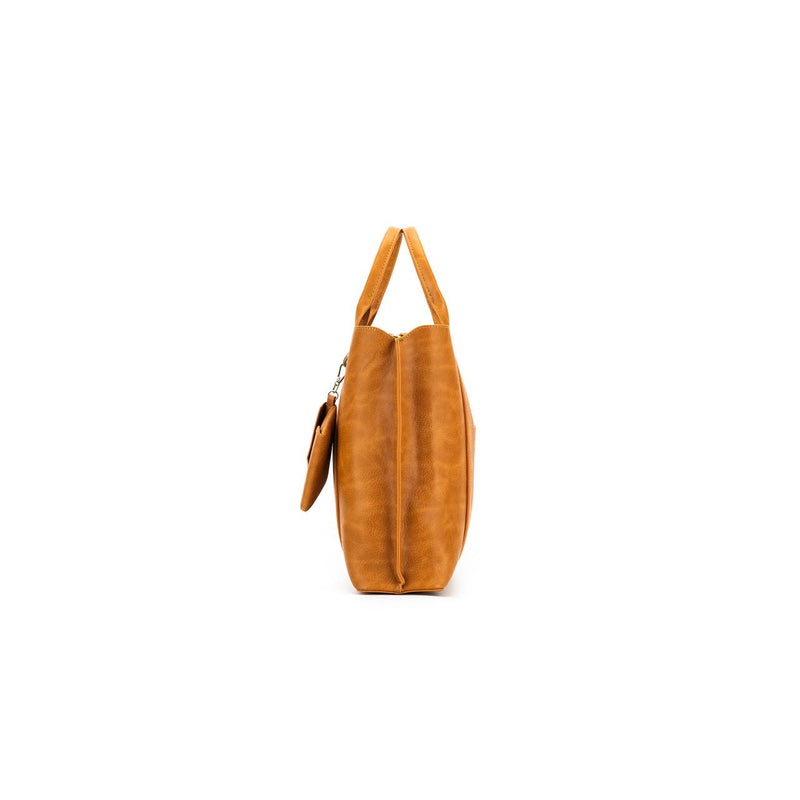 TAN HANDBAG/LAPTOP BAG