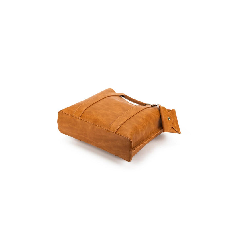 TAN HANDBAG/LAPTOP BAG
