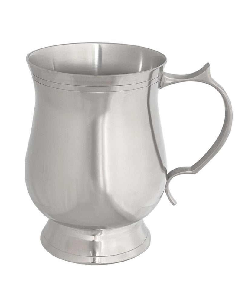 LOUIS TANKARD PEWTER FINISH ON BRASS 550ML