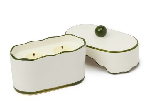 CERAMIC CANDLE - SMOKED PISTACHIO