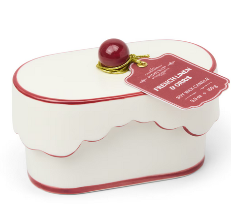 CERAMIC CANDLE - FRENCH LINEN & ORIS