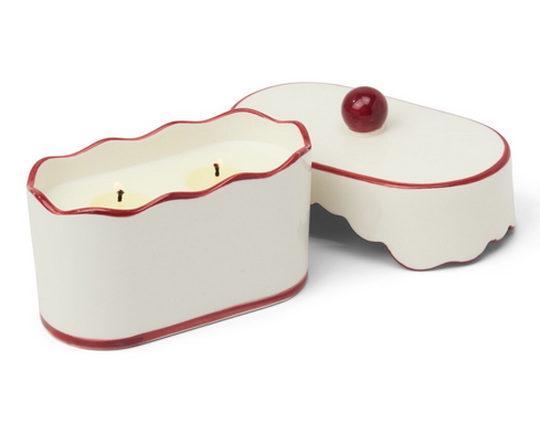 CERAMIC CANDLE - FRENCH LINEN & ORIS