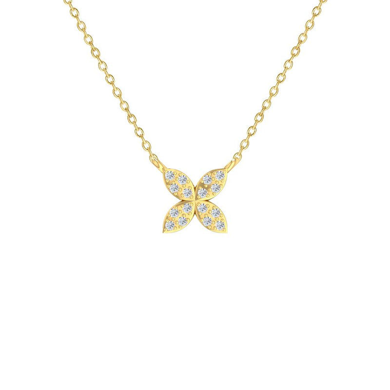 9CT YELLOW GOLD DIAMOND SET PENDANT