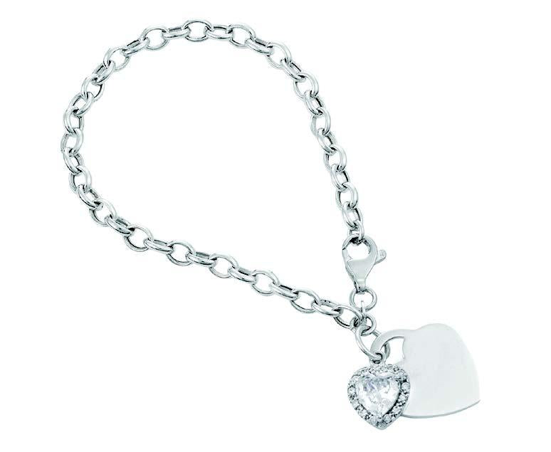 STERLING SILVER OVAL BELCHER BRACELET - 19CM