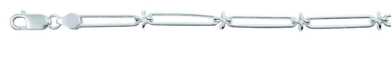 STERLING SILVER LONG LINK BRACELET - 19CM