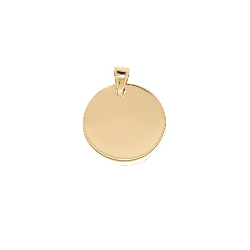9CT YELLOW GOLD  CIRCLE DISK