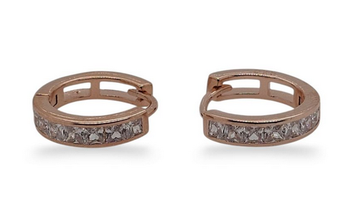 STERLING SILVER ROSE GOLD PLATED HUGGIES