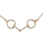 STERLING SILVER ROSE GOLD PLATED SNAFFLE BIT NECKLACE