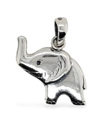 STERLING SILVER HAPPY ELEPHANT PENDANT