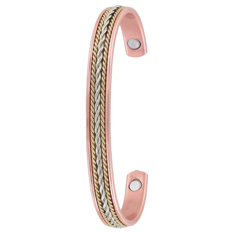 COPPER BANGLE - TRI TONE TWIST