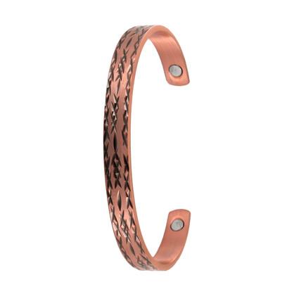 COPPER BANGLE - BARBED PATTERN