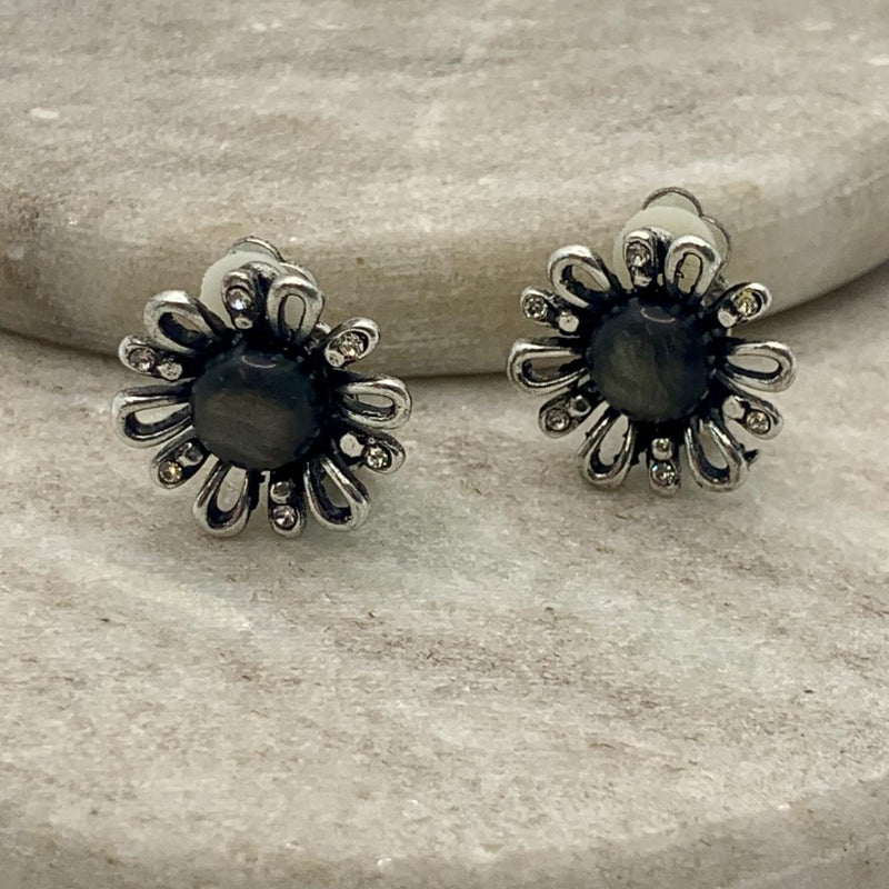 GALAXY DAISY CLIP ON EARRINGS
