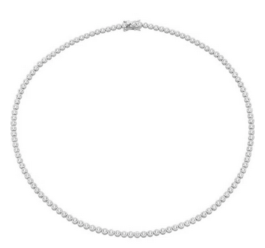STERLING SILVER CUBIC ZIRCONIA SET NECKLACE