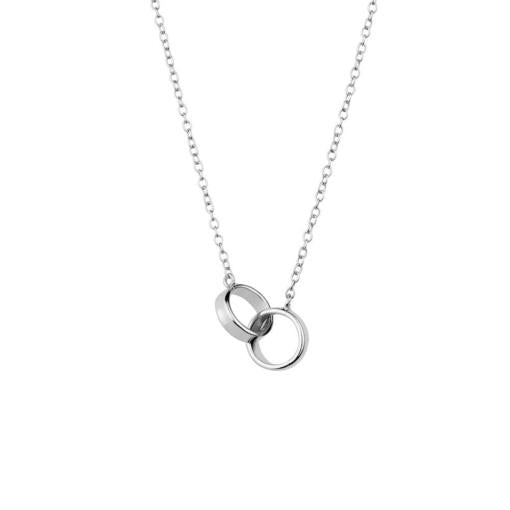 STERLING SILVER ENTWINING CIRCLE NECKLACE